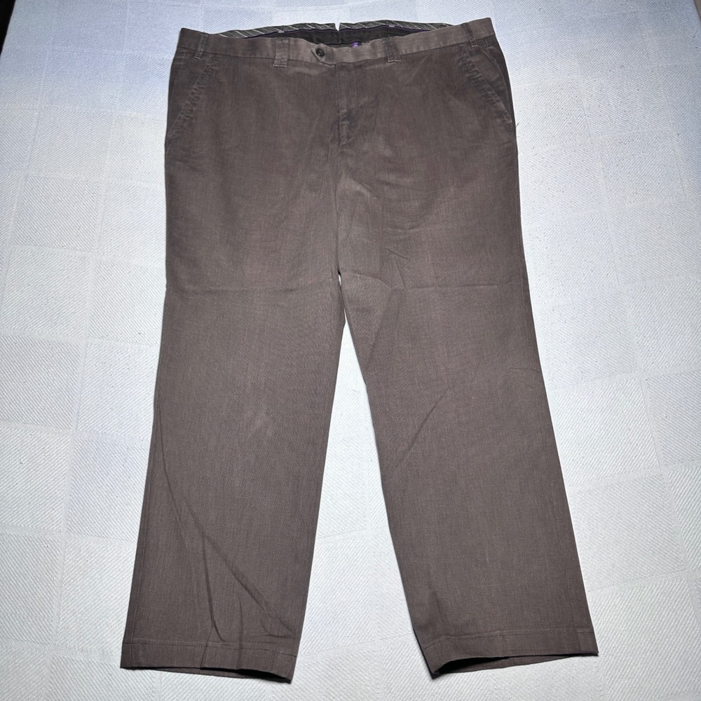 Hiltl Trousers Mens 42x28 Dorint Chino Cotton Stretch Straight Leg Brown